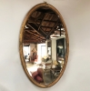 Large English Regency Style Oval Gilt Mirror