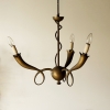 A Pair Of Mid Century French Bronze Chandeliers 