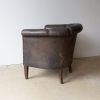 French Early 20th Century Leather Armchair