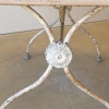 French 1940's Wrought Iron And Marble Coffee Table