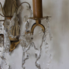 Pair Of French Brass And Crystal Sconces