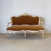 Italian Serpentine Painted and Gilt Settee