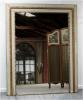 Large French Louis 16 paint and gilt feature mirror