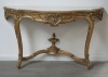 French Louis 15 Style Gilt Console Table