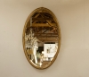 Large English Regency Style Oval Gilt Mirror
