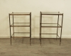 A Pair Of 1940's Brass Tiered Tables
