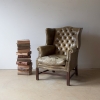 Georgian Style Leather Wingback Armchair