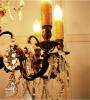 French Brass and Crystal Chandelier