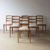 Set Of 6 French Cherrywood Chairs 