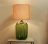 Large Vintage Green Bottle Lamp