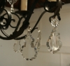 French Wrought Iron And Crystal Chandelier