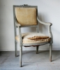 French Louis 16 Style Painted Fauteuil 