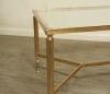20 th Century Neoclassical Brass and Glass Coffee Table