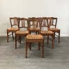 A Set Of Six French Rustic Dining Chairs 