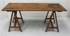 French 19th Century Studio Trestle Work Table