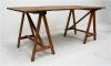 French 19th Century Studio Trestle Work Table