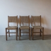 Pair Of French 1950's Woven Side Chairs