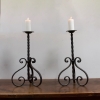 Large, French, Wrought Iron Candlesticks 