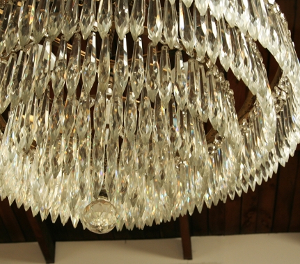 1930's Crystal Empire Chandelier