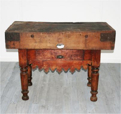 French 19th Century Butcher's Block