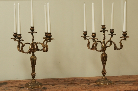 Pair Of French Louis 15 Style Table Candelabra