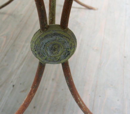 French Iron And Marble Café Table