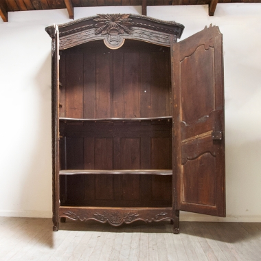 Superb French Normandy Marriage Armoire