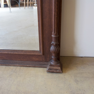 Large, French, Neoclassical, Oak Mirror 