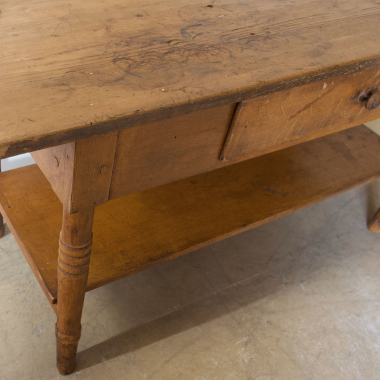 French, Rustic, Faux Grained, Side Table 