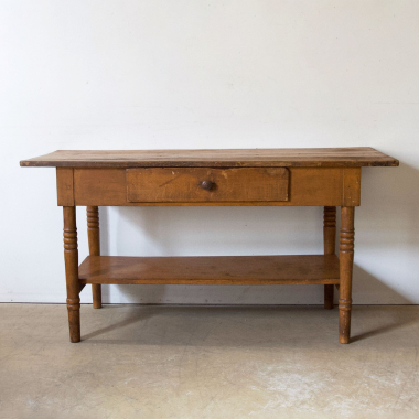 French, Rustic, Faux Grained, Side Table 