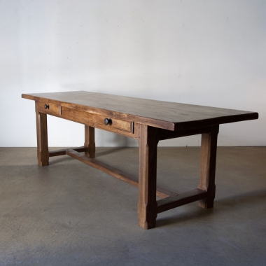 Long, French, 1930's, Rustic, Dining Table 