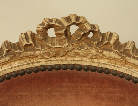 Pair Of Louis 16 Style Painted Bergères 