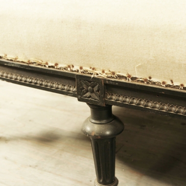 French Napoleon III Ebonised Settee