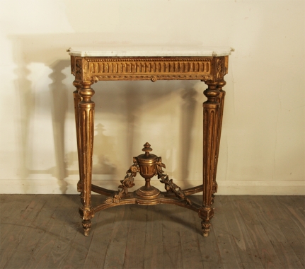 Louis 16 Style Gilt Console Table