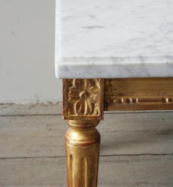 Louis 16 Style Gilt and Marble Coffee Table