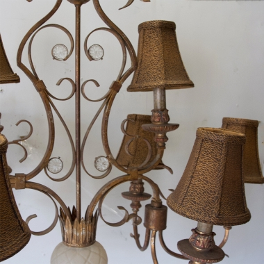 Large, Luxe, Decorative, 20th Century Pendant Light 