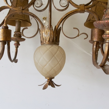 Large, Luxe, Decorative, 20th Century Pendant Light 