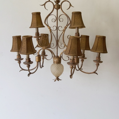 Large, Luxe, Decorative, 20th Century Pendant Light 