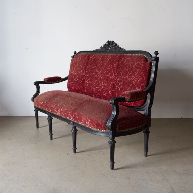Napoleon III Period Ebonised Settee