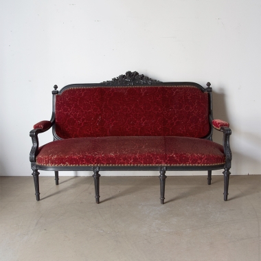 Napoleon III Period Ebonised Settee