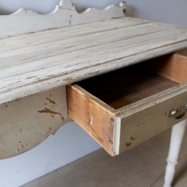 French Shop Table with Original Paint