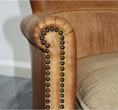 French 1940's Leather Club Chairs