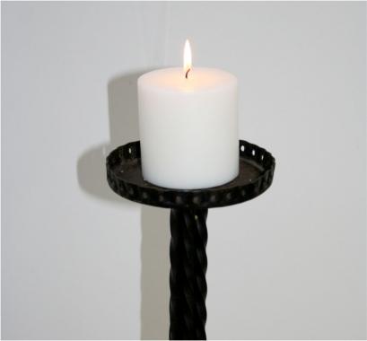 Pair of French Iron Candlesticks 