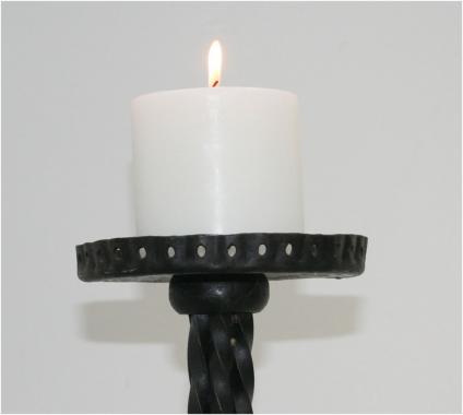 Pair of French Iron Candlesticks 