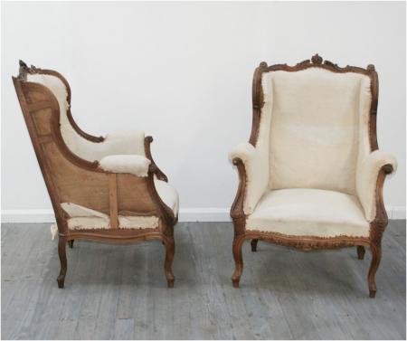 Pair of Louis 15th Style Bergères