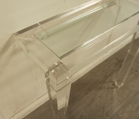 Pair Of 1940's Italian Lucite Console Tables