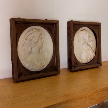 Pair Of Italian Grand Tour Marble Reliefs