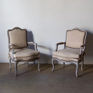 A Set Of 10, French, Louis 15 Style Dining Chairs