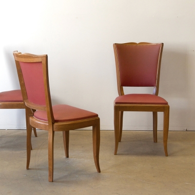 A Set Of French, Jules Leleu Style, Dining Chairs