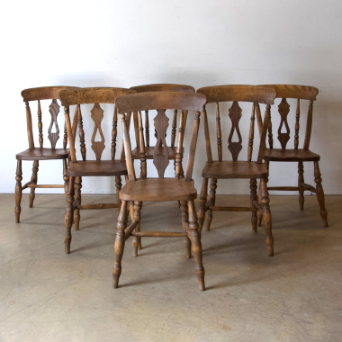 Set of six, English, Turned Back, Dining Chairs main.jpg